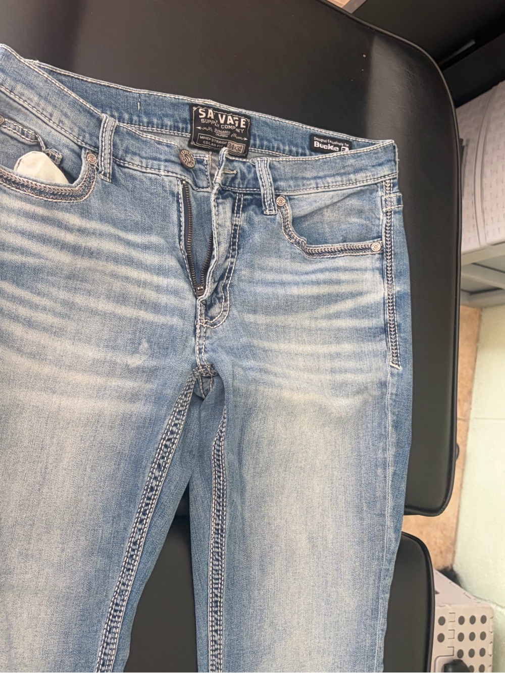 Buckle Savage Light Blue Skinny Jeans - Stretch Denim